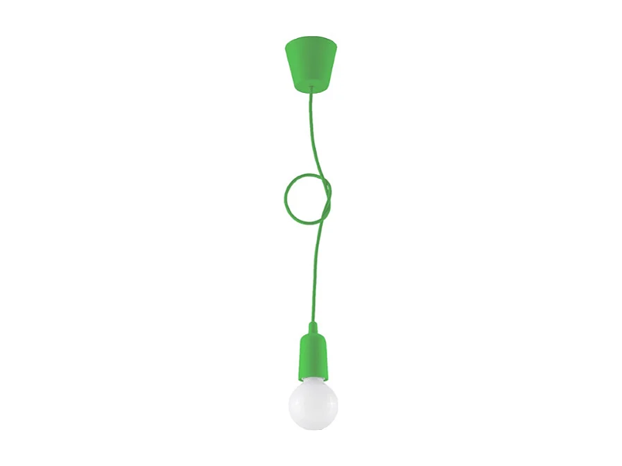 Lampes suspendues Astis moderne en PVC - 1 sources lumineuses 4000K - L.9 x H.90 cm - vert