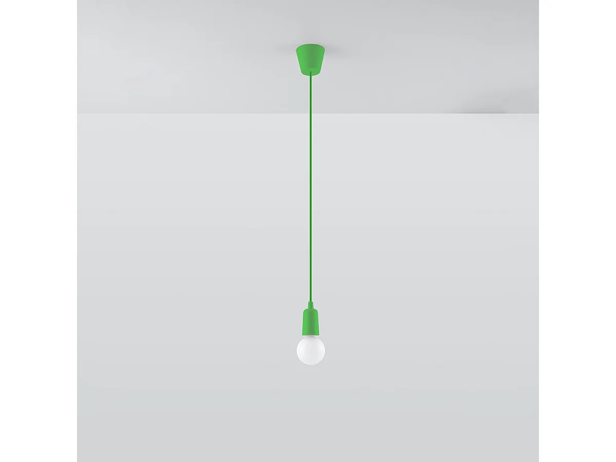 Lampes suspendues Astis moderne en PVC - 1 sources lumineuses 4000K - L.9 x H.90 cm - vert