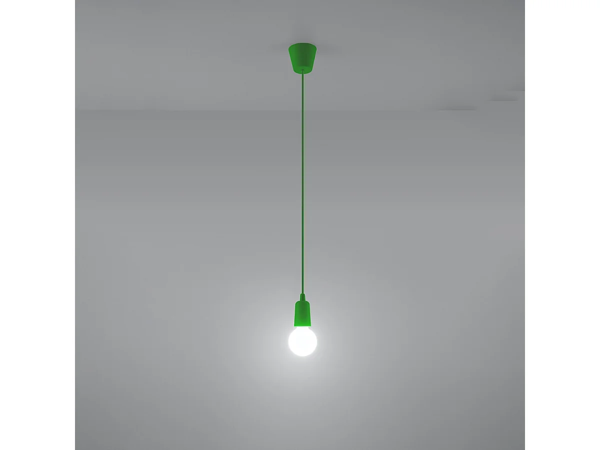 Lampes suspendues Astis moderne en PVC - 1 sources lumineuses 4000K - L.9 x H.90 cm - vert