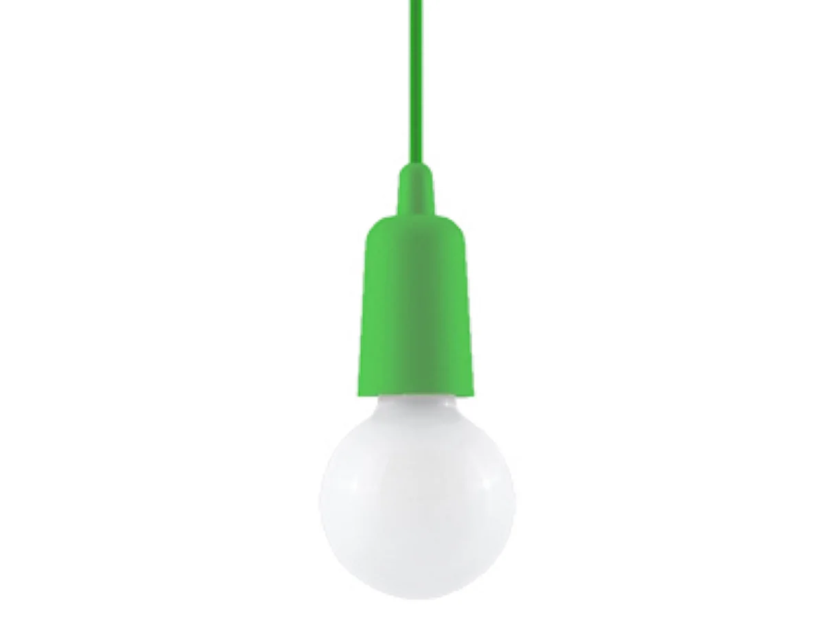 Lampes suspendues Astis moderne en PVC - 1 sources lumineuses 4000K - L.9 x H.90 cm - vert