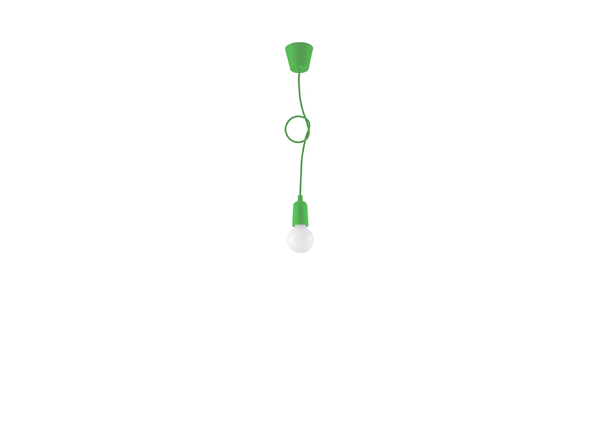 Lampes suspendues Astis moderne en PVC - 1 sources lumineuses 4000K - L.9 x H.90 cm - vert