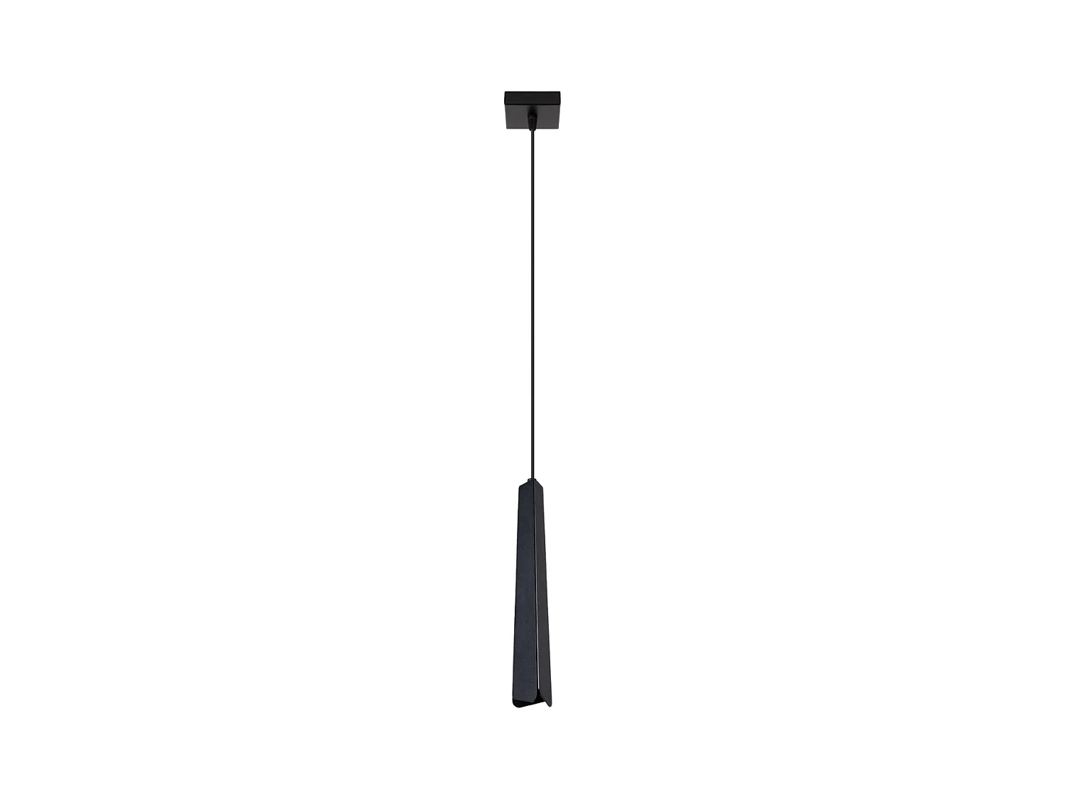 Lampes suspendues Astel scandinave en acier - 1 sources lumineuses 4000K - L.8 x H.120 cm - noir