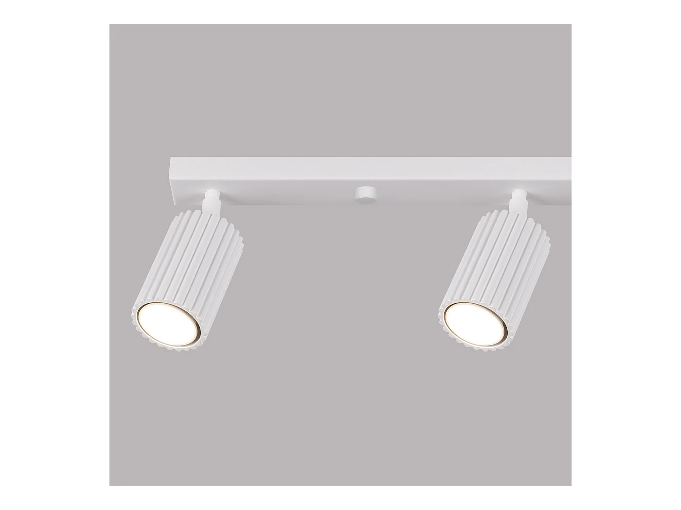 Plafondlamp Gloow minimalistisch van  - 4 lichtbronnen 4000K - L.81 x H.16,5 cm - wit