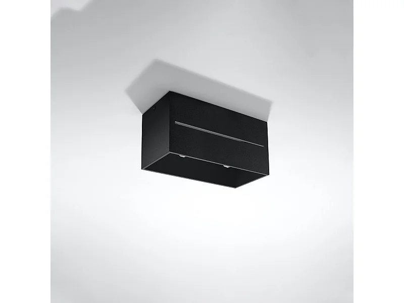 Plafondlampen Zorbo maxi modern van  - 2 lichtbronnen 4000K - L.20 x H.10 cm - zwart