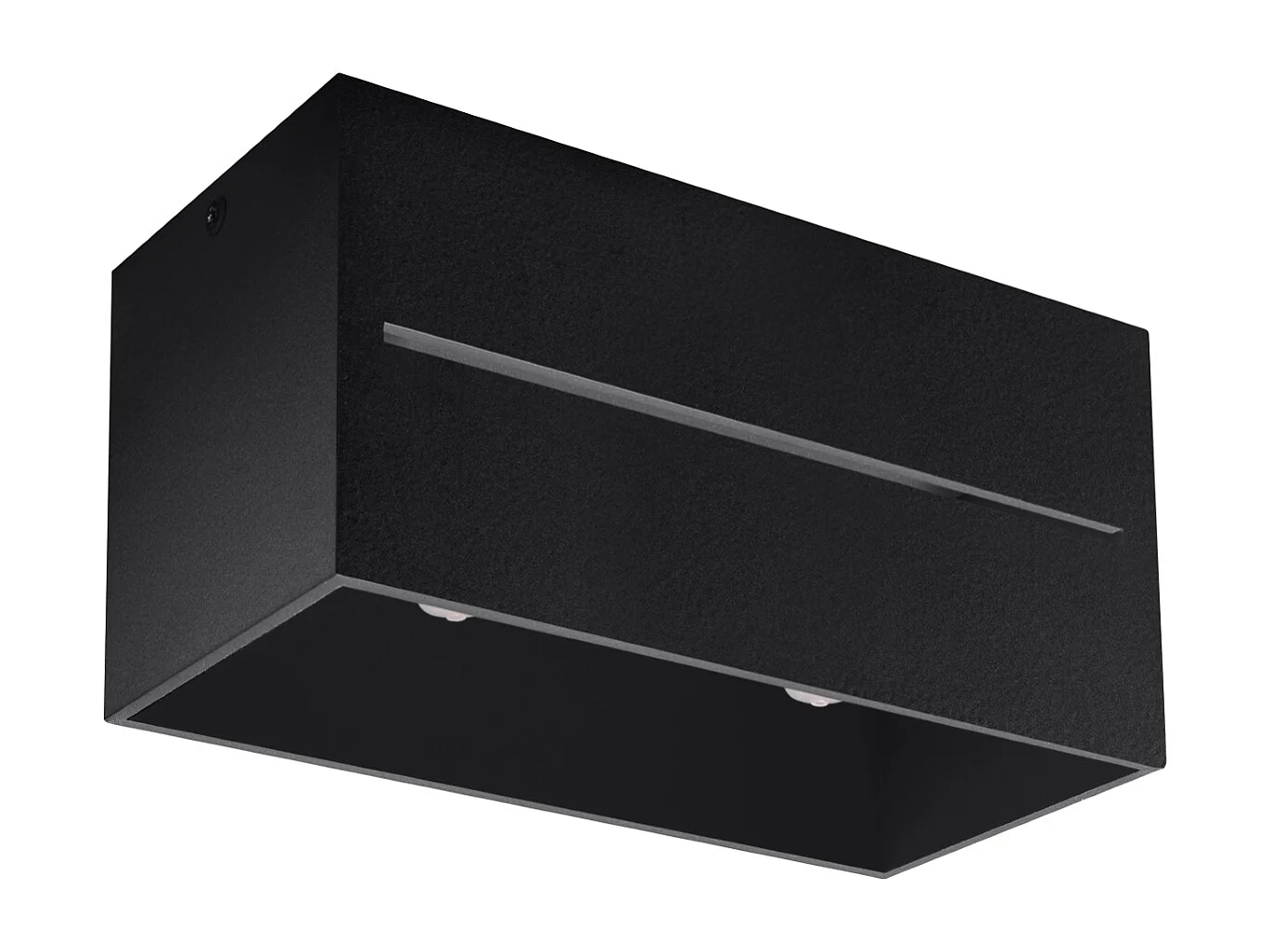Plafonniers Zorbo maxi moderne en aluminium - 2 sources lumineuses 4000K - L.20 x H.10 cm - noir