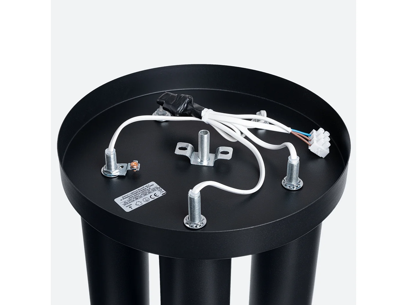 Plafonnier Toris moderne en acier - 5 sources lumineuses 4000K - L.25 x H.33 cm - noir