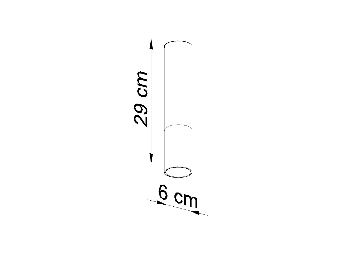 Luminárias de teto Zarpex moderno, aço - 1 fontes de luz 3000K - L.6 x H.29 cm - preto/cromado