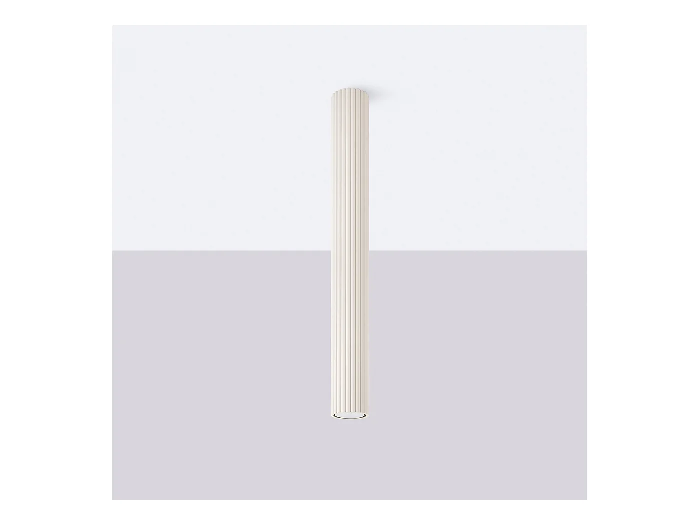 Plafonnier Gloow minimaliste en aluminium - 1 sources lumineuses 3000K - L.6,5 x H.60 cm - beige
