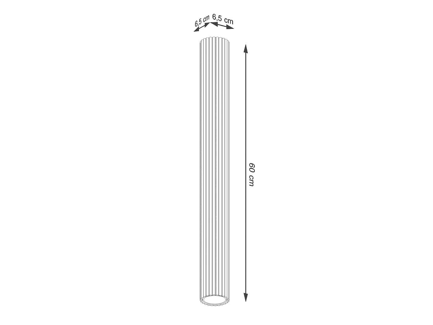 Lámpara de techo Gloow minimalista de aluminio - 1 fuentes luminosas 3000K - L.6,5 x A.60 cm - beige