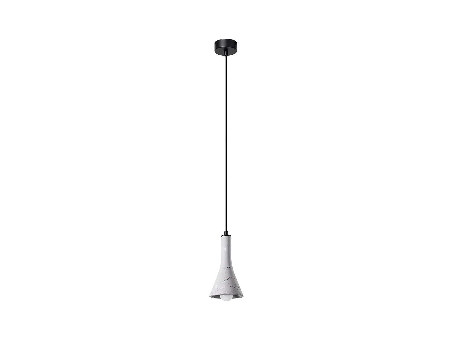 Lampes suspendues Lum moderne en béton - 1 sources lumineuses 4000K - L.12 x H.125 cm - gris