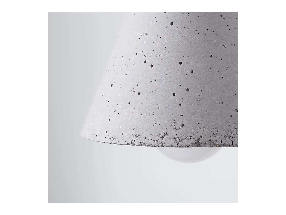 Lampes suspendues Lum moderne en béton - 1 sources lumineuses 4000K - L.12 x H.125 cm - gris