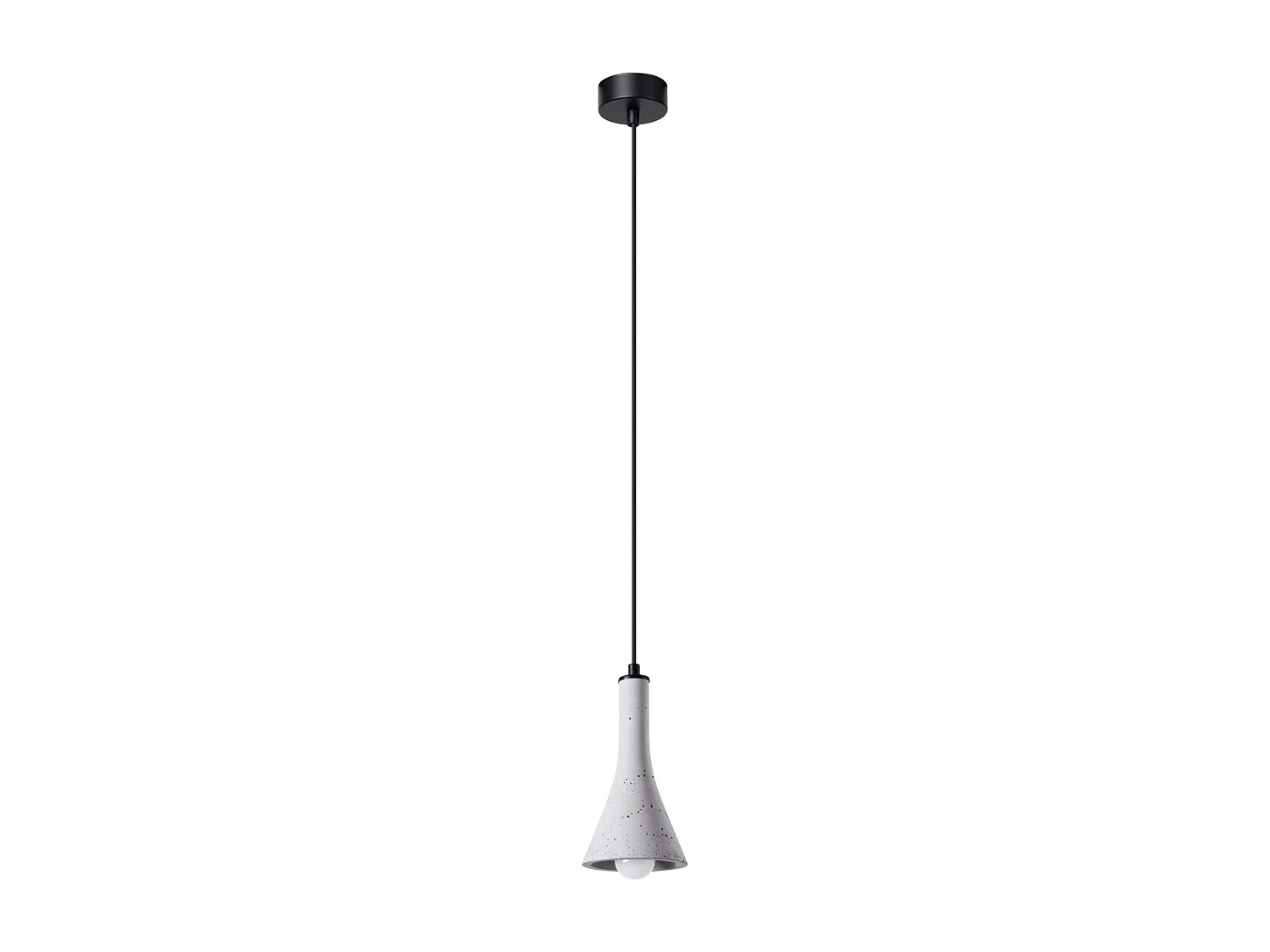 Lampes suspendues Lum moderne en béton - 1 sources lumineuses 4000K - L.12 x H.125 cm - gris