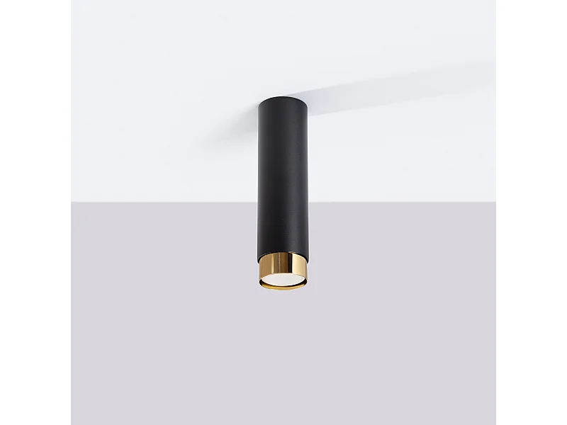 Lampada da soffitto Alvor moderno di acciaio - 1 sorgenti luminose 4000K - L.6 x A.22,5 cm - Alvor/oro