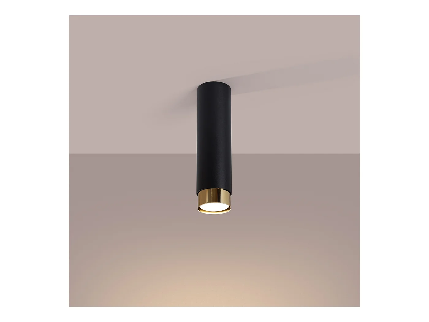 Lampada da soffitto Alvor moderno di acciaio - 1 sorgenti luminose 4000K - L.6 x A.22,5 cm - Alvor/oro
