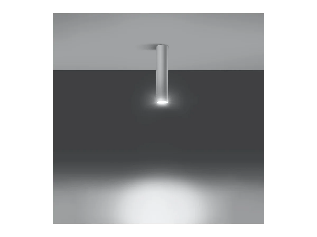 Plafony nowoczesny Toris, stal - 1 źródło światła 4000K - L.6 x H.30 cm - biały