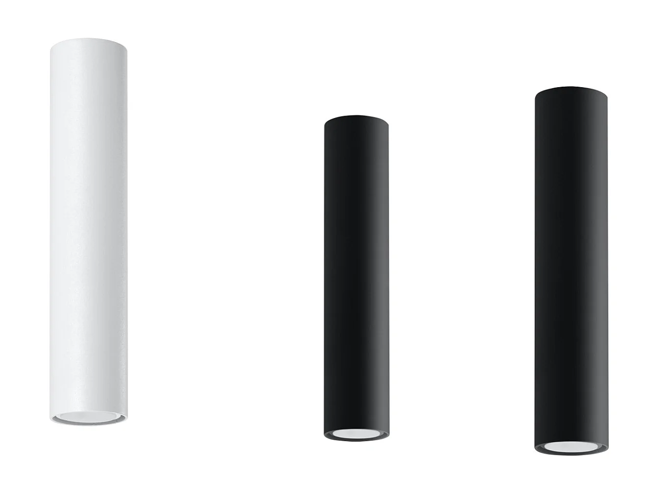 Plafonniers Toris moderne en acier - 1 sources lumineuses 4000K - L.6 x H.30 cm - blanc