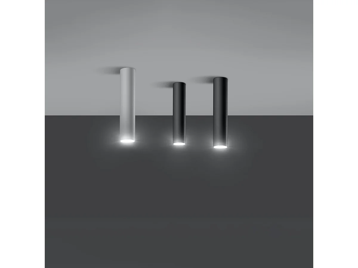 Plafonniers Toris moderne en acier - 1 sources lumineuses 4000K - L.6 x H.30 cm - blanc