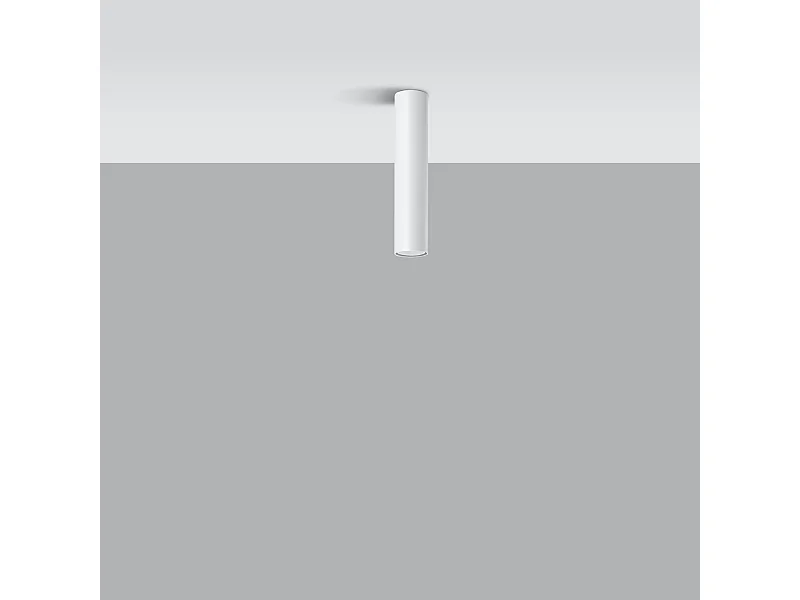 Plafonniers Toris moderne en acier - 1 sources lumineuses 4000K - L.6 x H.30 cm - blanc