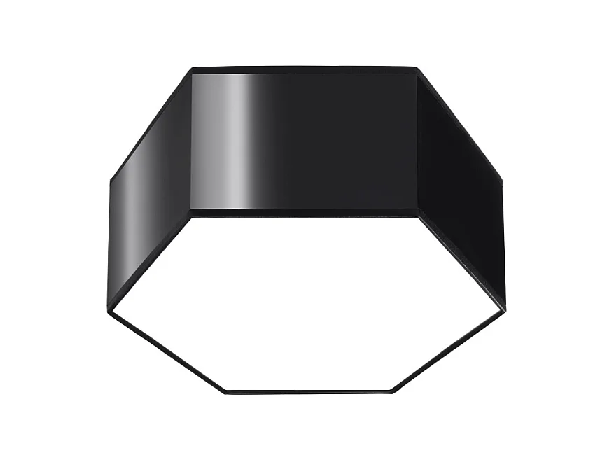 Plafony nowoczesny Solinia, PVC - 2 źródło światła 3000K - L.30.5 x H.13.5 cm - czarny