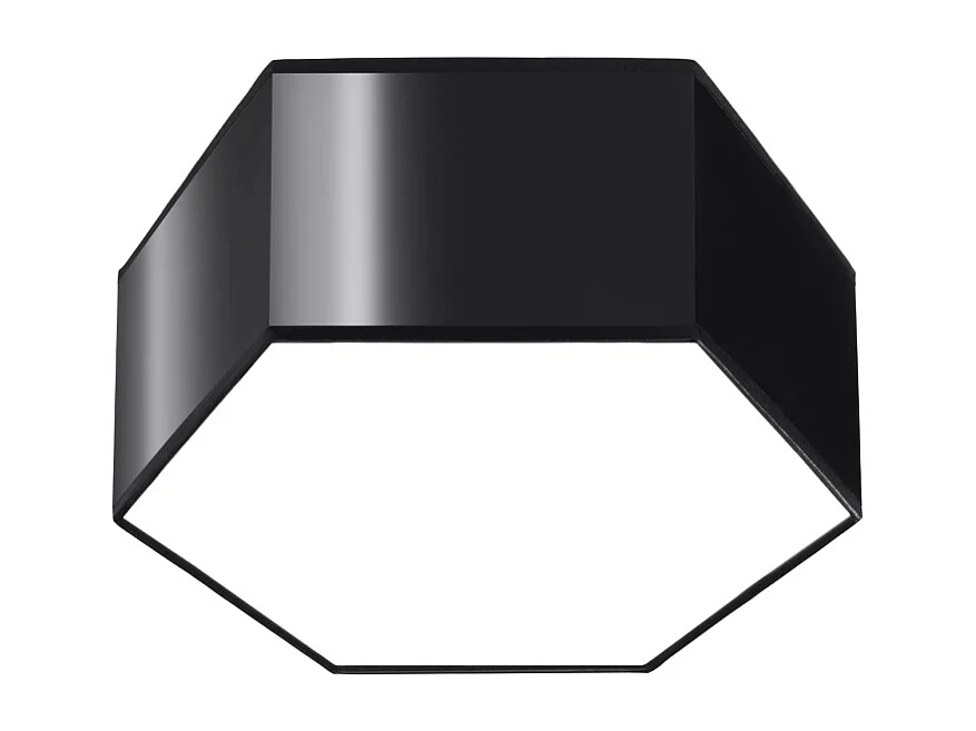 Plafonniers Solinia moderne en PVC - 2 sources lumineuses 3000K - L.30,5 x H.13,5 cm - noir