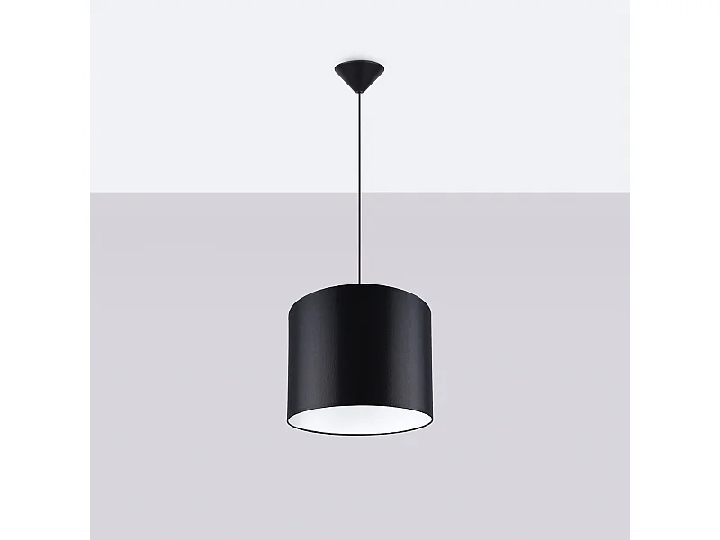 Hanglampen Gloxo minimalistisch van  - 1 lichtbronnen 4000K - L.30 x H.88 cm - zwart