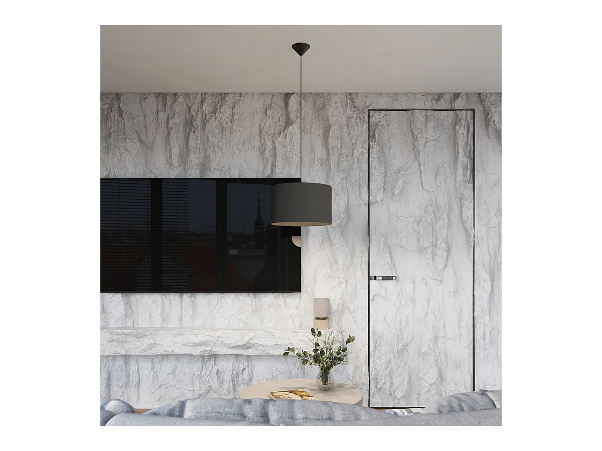 Hanglampen Gloxo minimalistisch van  - 1 lichtbronnen 4000K - L.30 x H.88 cm - zwart