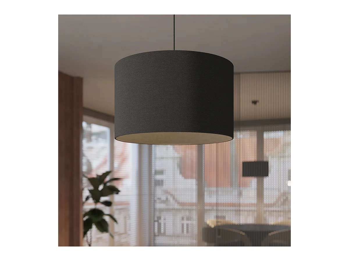 Hanglampen Gloxo minimalistisch van  - 1 lichtbronnen 4000K - L.30 x H.88 cm - zwart