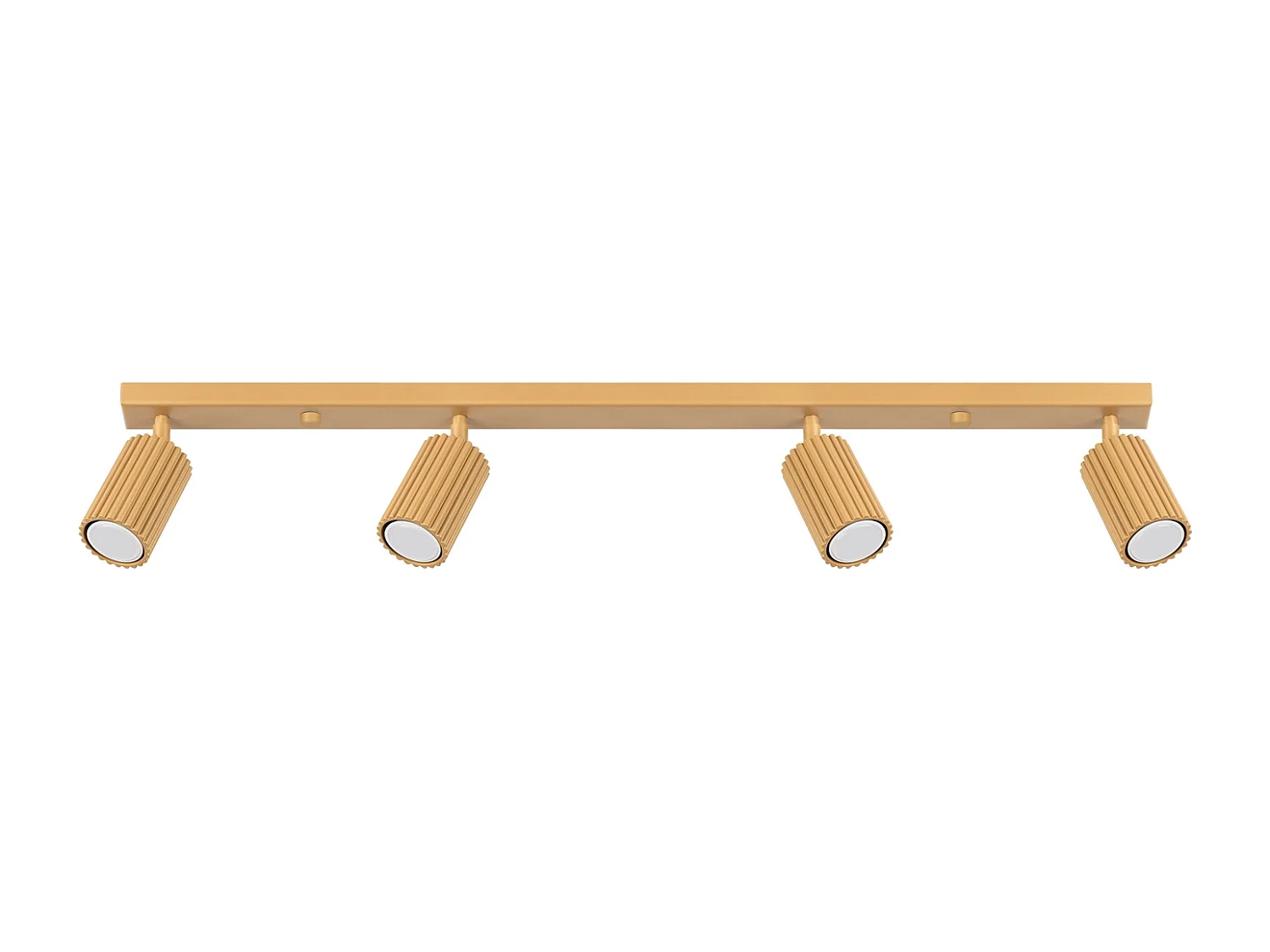 Plafonnier Gloow minimaliste en aluminium - 4 sources lumineuses 3000K - L.81 x H.16,5 cm - doré