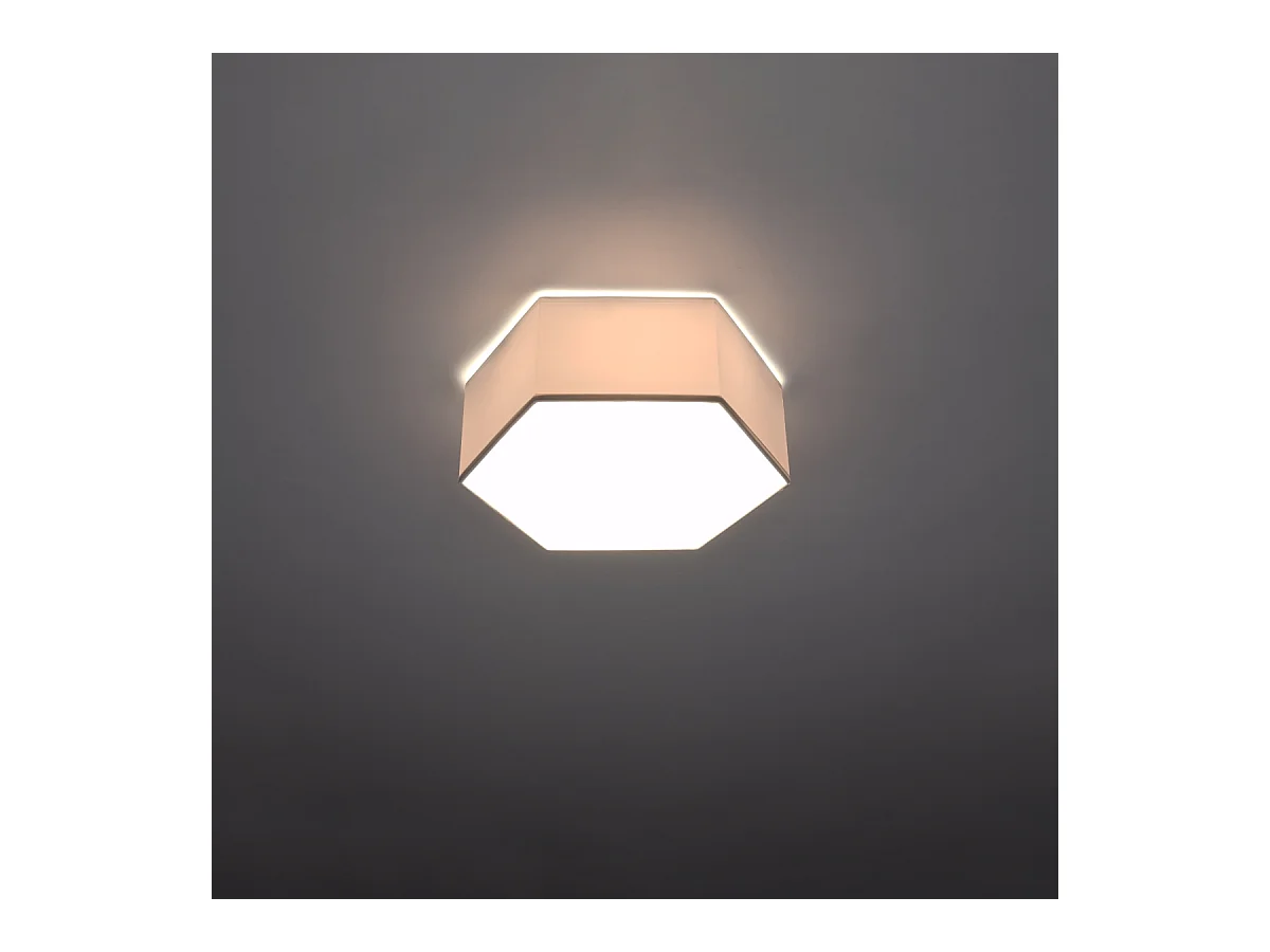 Plafondlampen Solinia modern van  - 2 lichtbronnen 4000K - L.30,5 x H.11,5 cm - wit