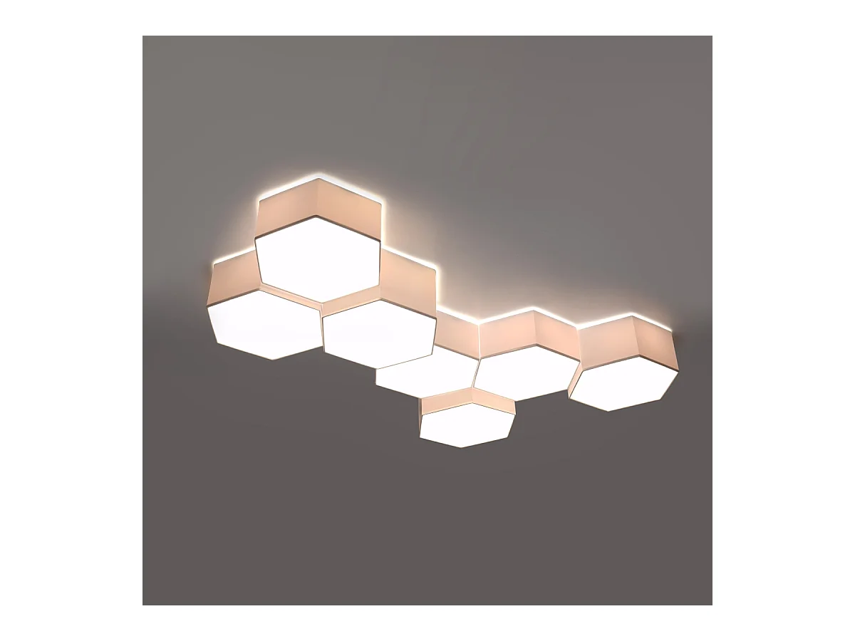 Plafondlampen Solinia modern van  - 2 lichtbronnen 4000K - L.30,5 x H.11,5 cm - wit