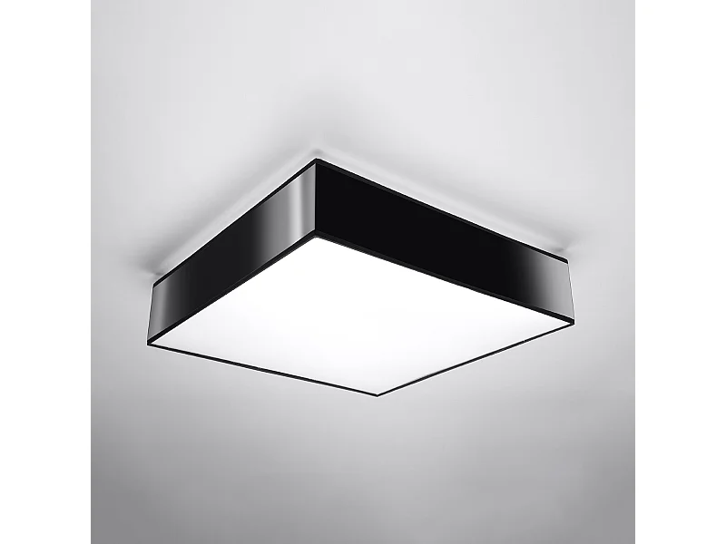 Plafony minimalistyczny Care, PVC - 4 źródło światła 4000K - L.55 x H.11 cm - czarny