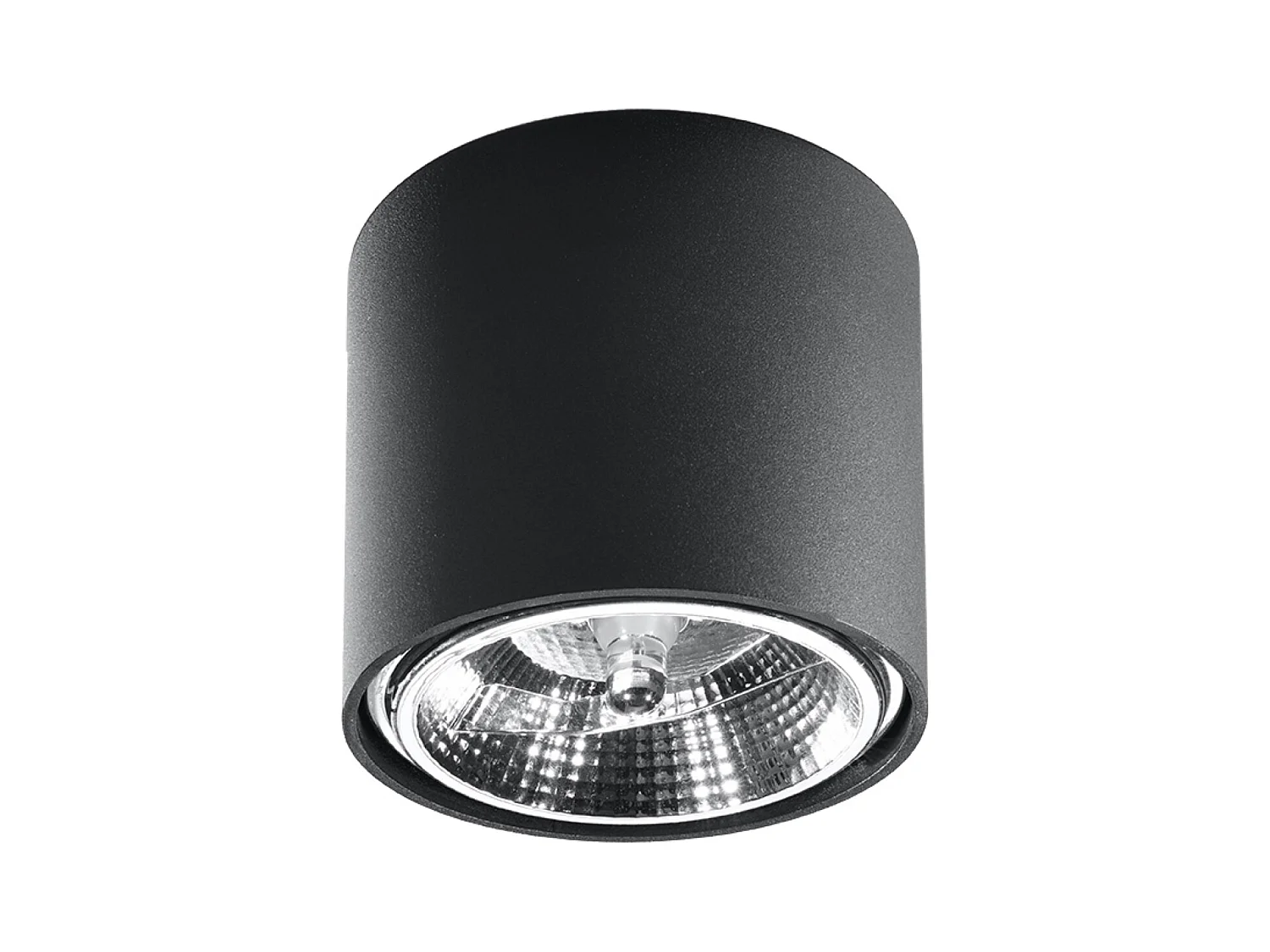 Lampade da soffitto Qioli moderno di alluminio - 1 sorgenti luminose 4000K - L.12 x A.11 cm - nero