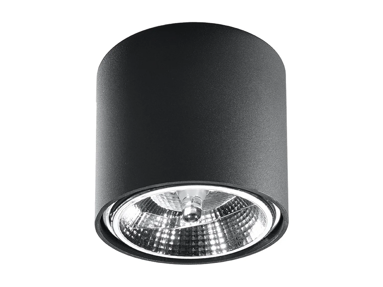 Plafonniers Qioli moderne en aluminium - 1 sources lumineuses 4000K - L.12 x H.11 cm - noir