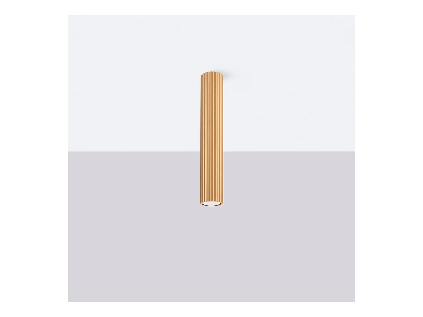 Plafondlamp Gloow minimalistisch van  - 1 lichtbronnen 3000K - L.6,5 x H.40 cm - gouden