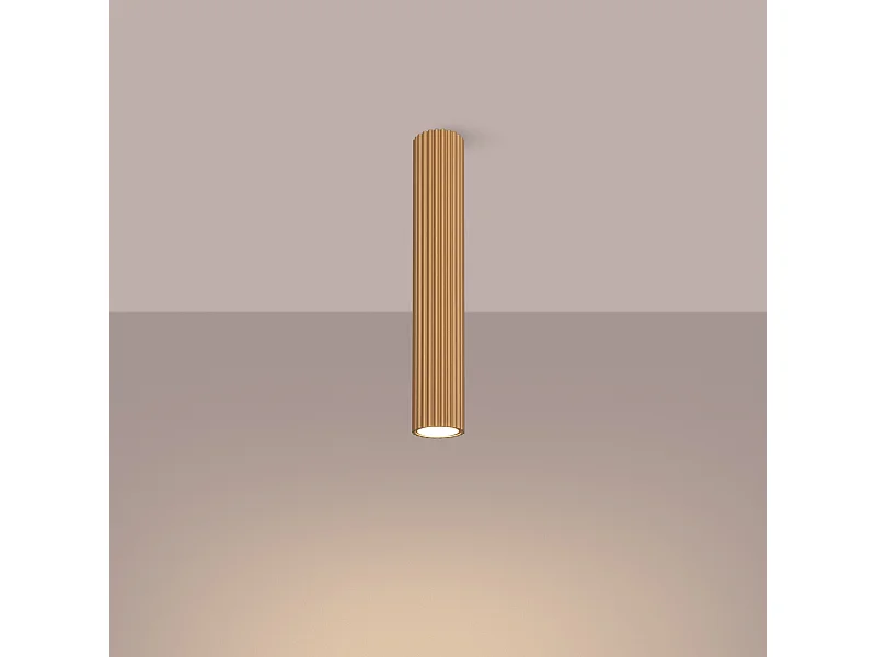 Luminária de teto Gloow minimalista, alumínio - 1 fontes de luz 3000K - L.6.5 x H.40 cm - dourado