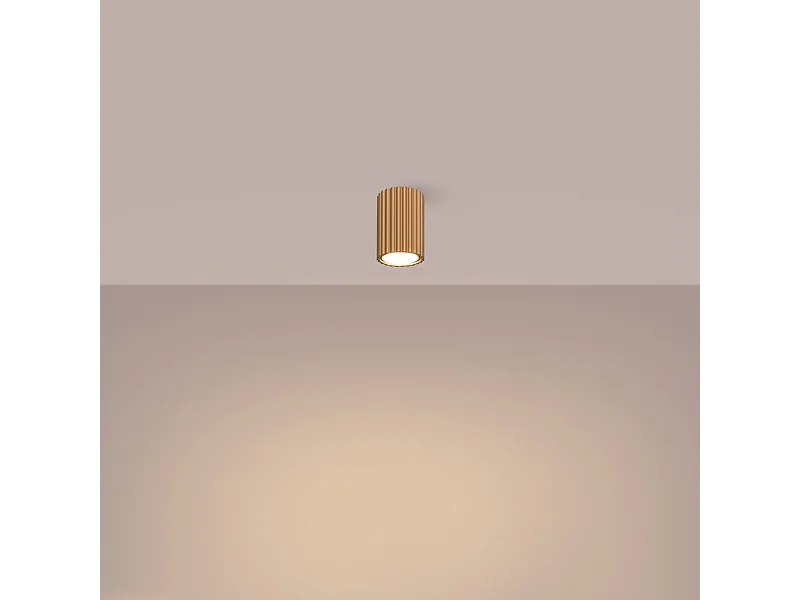 Plafondlamp Gloow minimalistisch van  - 1 lichtbronnen 3000K - L.6,5 x H.10 cm - gouden