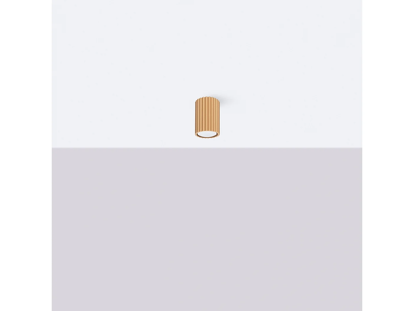 Plafonnier Gloow minimaliste en aluminium - 1 sources lumineuses 3000K - L.6,5 x H.10 cm - doré