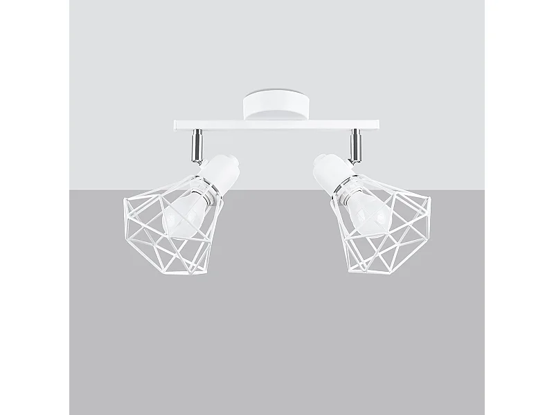 Plafondlampen Lunova modern van  - 2 lichtbronnen 4000K - L.31 x H.19 cm - wit