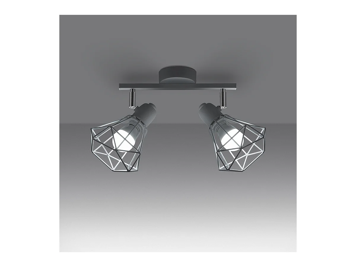 Plafondlampen Lunova modern van  - 2 lichtbronnen 4000K - L.31 x H.19 cm - wit