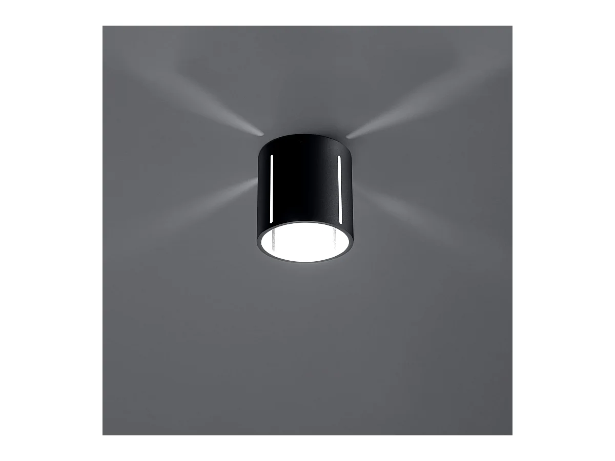 Plafondlampen Brich modern van  - 1 lichtbronnen 4000K - L.10 x H.10 cm - zwart