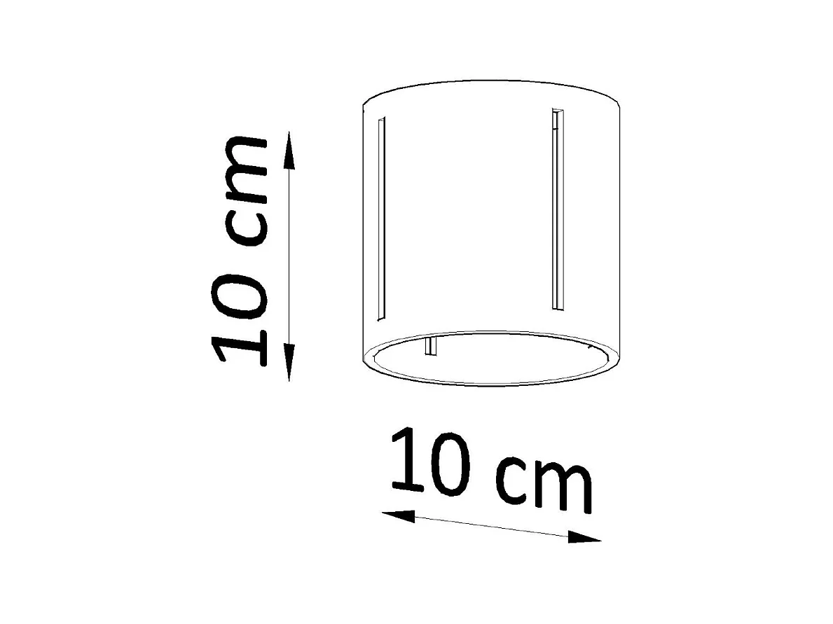 Plafondlampen Brich modern van  - 1 lichtbronnen 4000K - L.10 x H.10 cm - zwart
