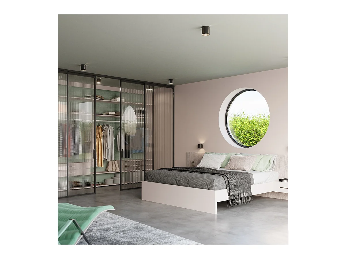 Plafondlampen Brich modern van  - 1 lichtbronnen 4000K - L.10 x H.10 cm - zwart