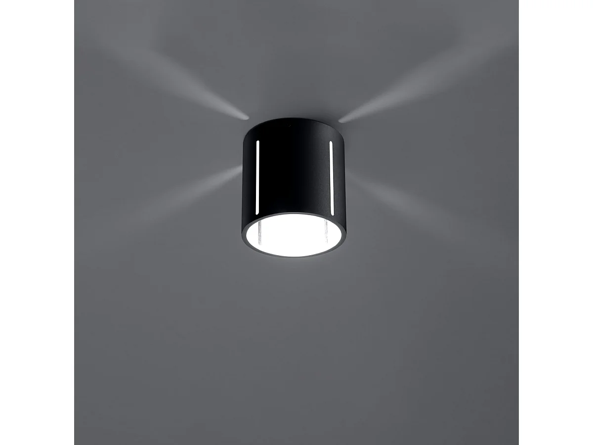 Plafonniers Brich moderne en aluminium - 1 sources lumineuses 4000K - L.10 x H.10 cm - noir