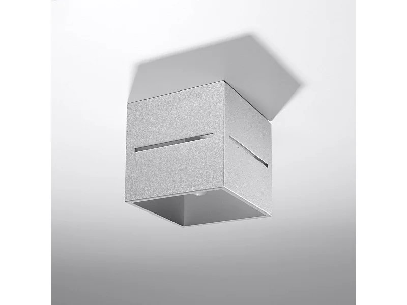 Lámparas de techo Zorbo moderno de aluminio - 1 fuentes luminosas 4000K - L.10 x A.10 cm - gris