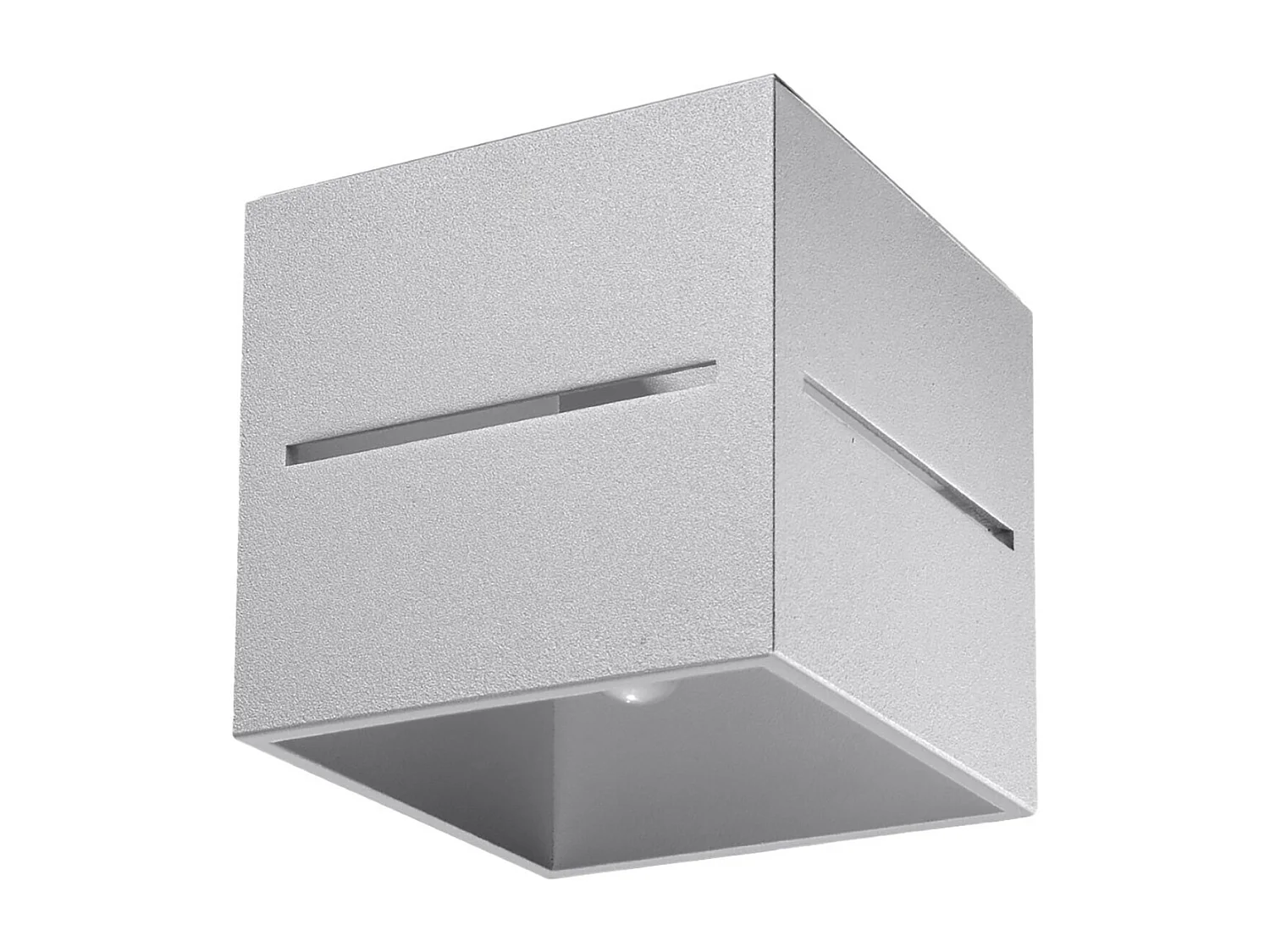 Plafonniers Zorbo moderne en aluminium - 1 sources lumineuses 4000K - L.10 x H.10 cm - gris