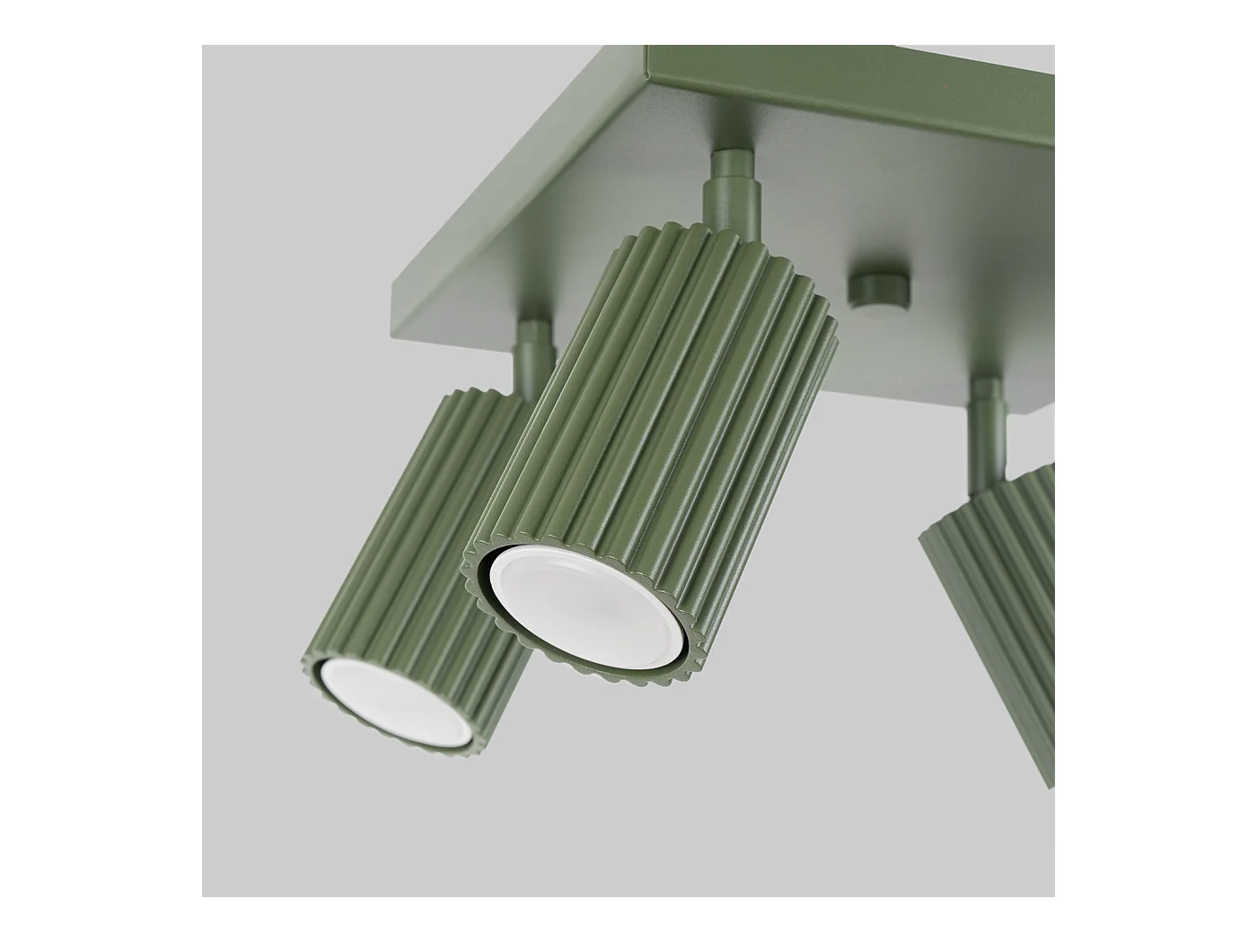 Plafondlamp Gloow minimalistisch van  - 4 lichtbronnen 3000K - L.25 x H.16,5 cm - olijfgroen