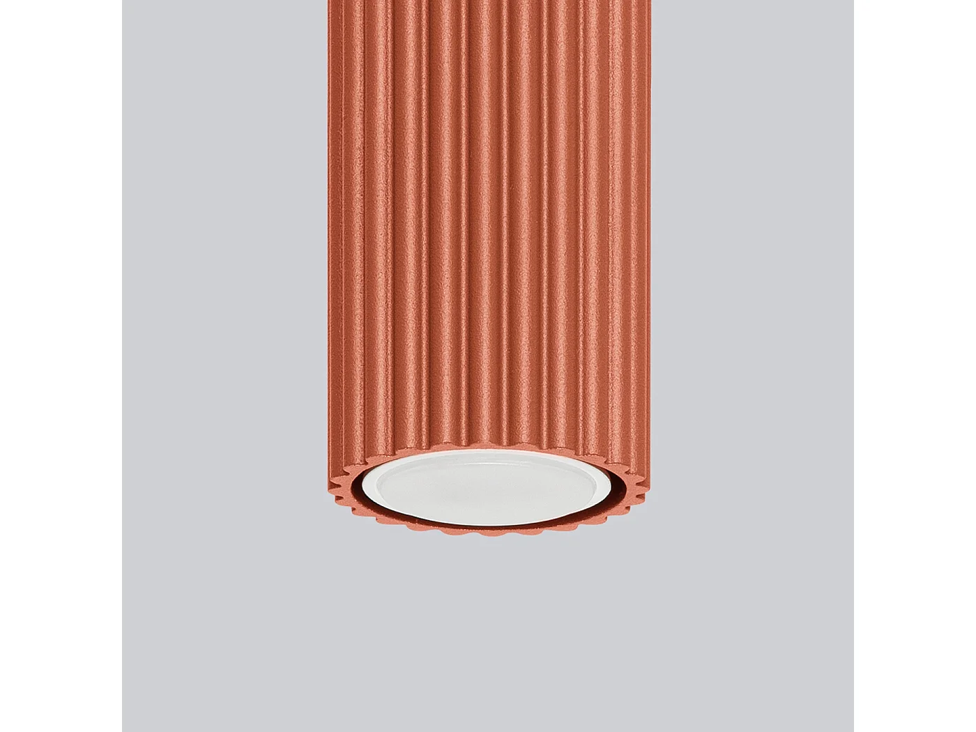 Plafonnier Gloow minimaliste en aluminium - 1 sources lumineuses 3000K - L.6,5 x H.40 cm - ocre rouge