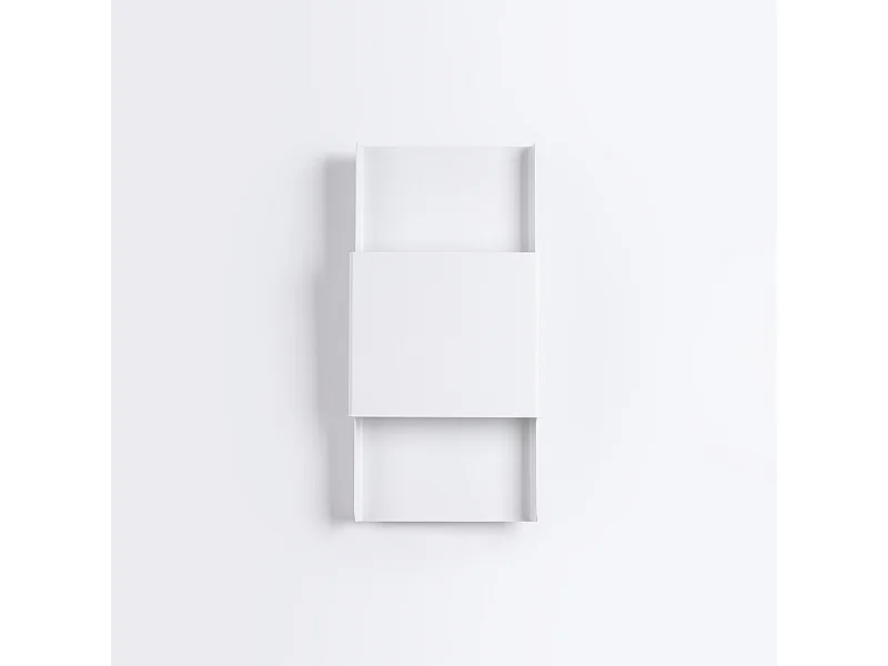 Plafonnier Zelfon moderne en acier - 2 sources lumineuses 4000K - L.20 x H.40 cm - blanc