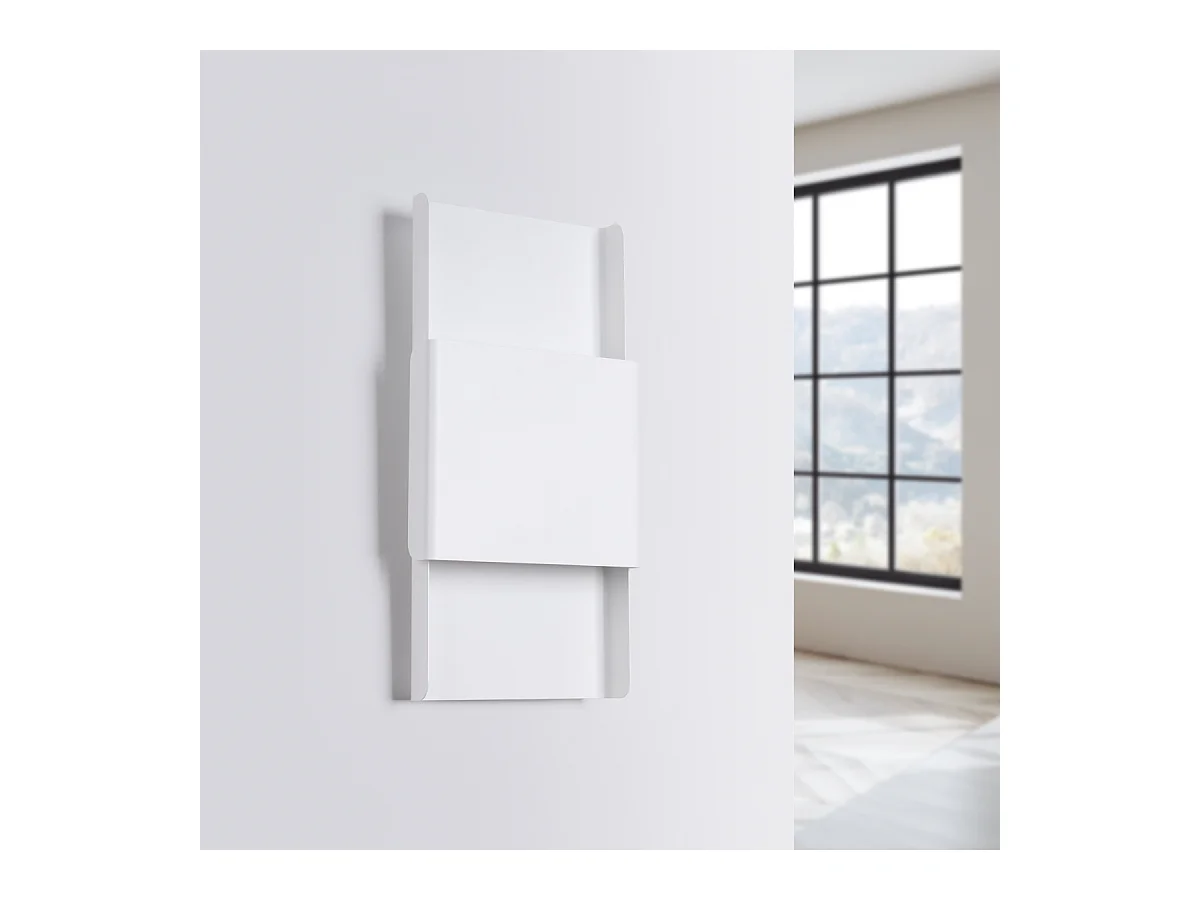 Kinkiety nowoczesny Zelfon, stal - 2 źródło światła 4000K - L.20 x H.40 cm - biały