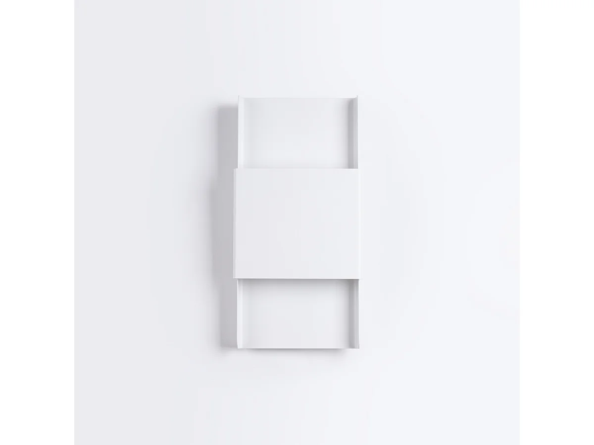 Plafonnier Zelfon moderne en acier - 2 sources lumineuses 4000K - L.20 x H.40 cm - blanc